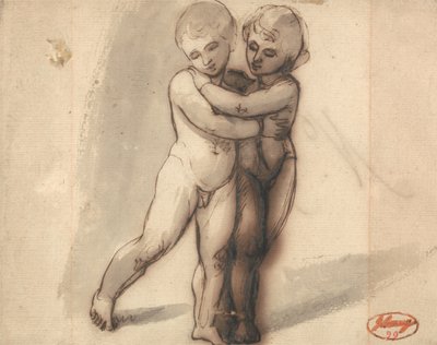 Two Nude Children by George Romney